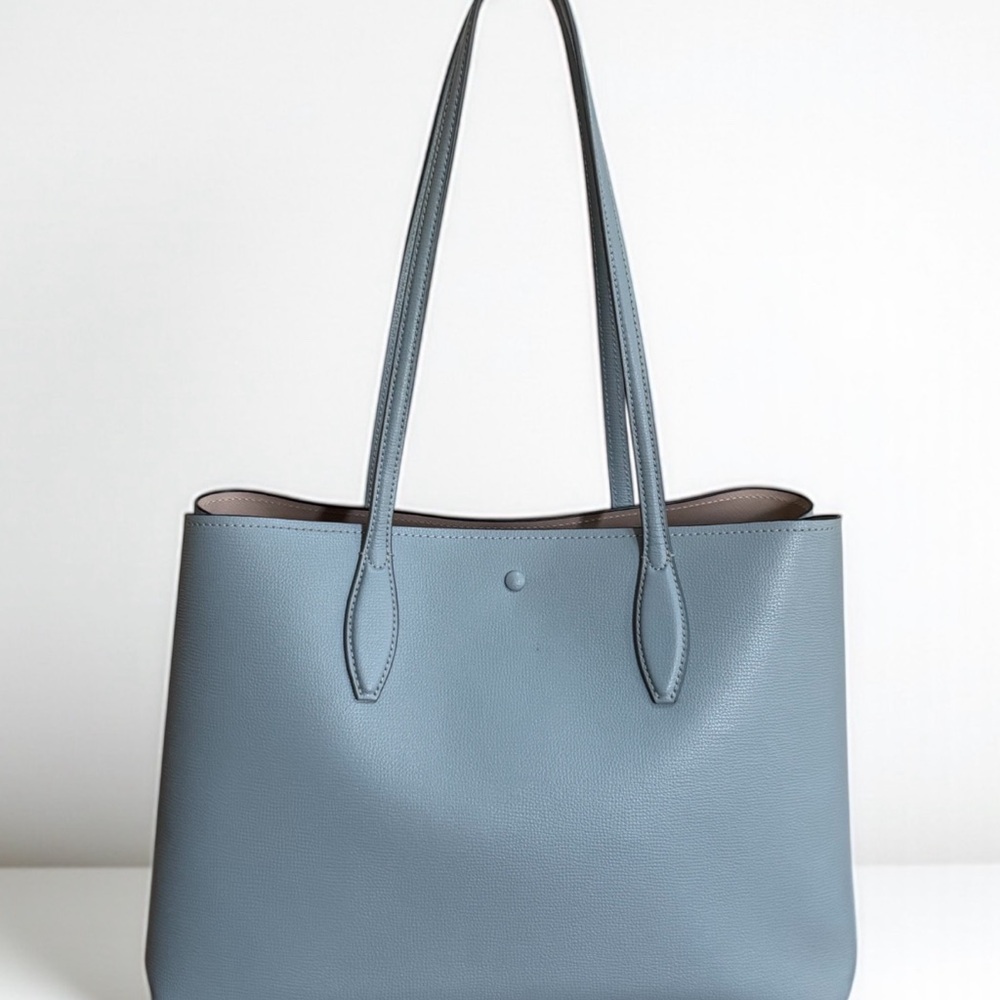 Authentic Kate Spade Blue Crossgrain Leather Tote Bag! - Picture 4 of 15